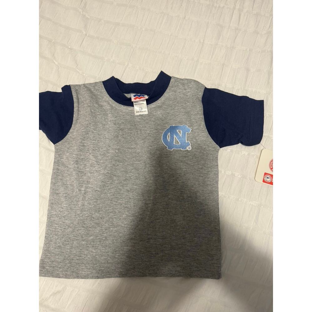 NWT Official North Carolina Gray Embroidered Patch T-Shirt Kids/ Baby 12 Month